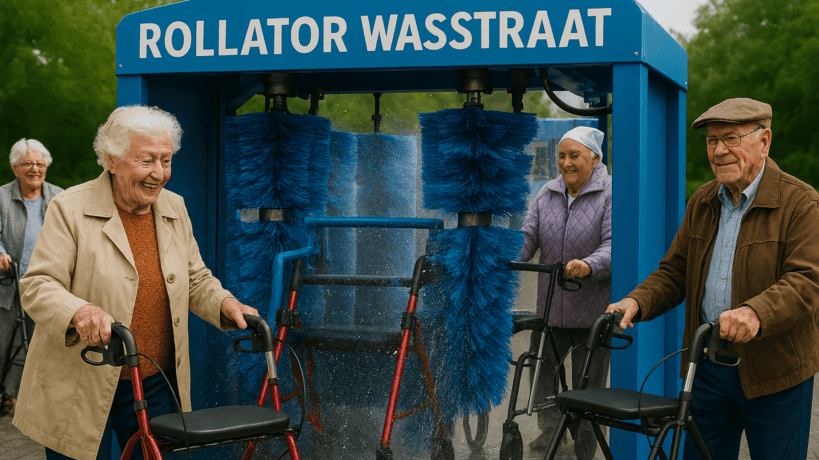 Rollator wasstraat Welzijn Velsen voor NLdoet